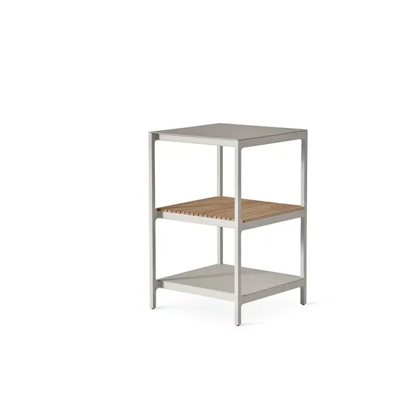740 Open-Air Kitchen Module Small Aluminum/Teak