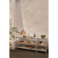 740 Open-Air Kitchen Module Small Aluminum/Teak