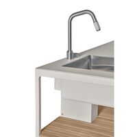 742 Open-Air Kitchen Module Large With Sink Aluminum/Teak