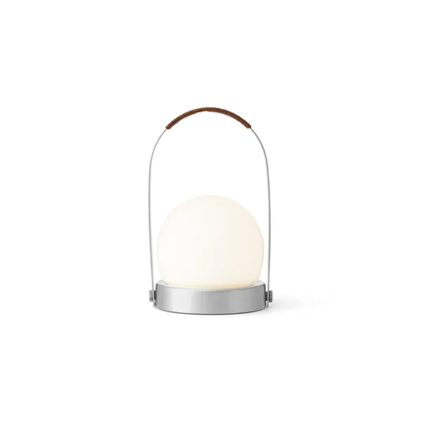 Lampada Portatile Carrie Alluminio Spazzolato /Pelle