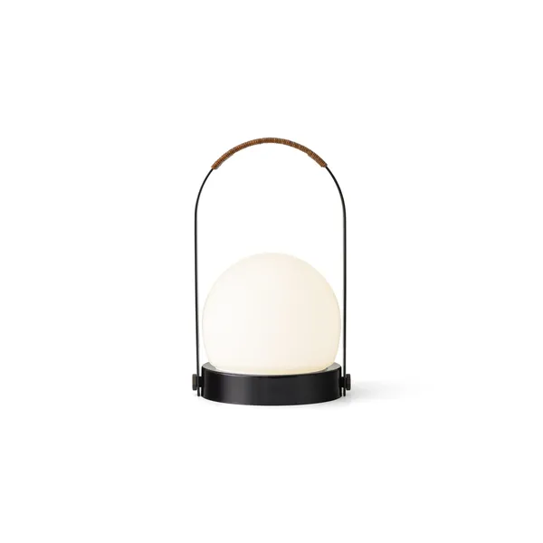 Carrie Transportabel Lampe Sort Stål/Læder