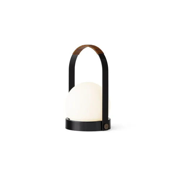 Carrie Transportabel Lampe Sort Stål/Læder