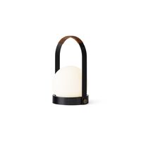 Carrie Transportabel Lampe Sort Stål/Læder