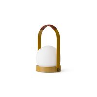 Carrie Draagbare Lamp, Staal/goudbruin/leer
