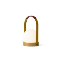 Carrie Draagbare Lamp, Staal/goudbruin/leer