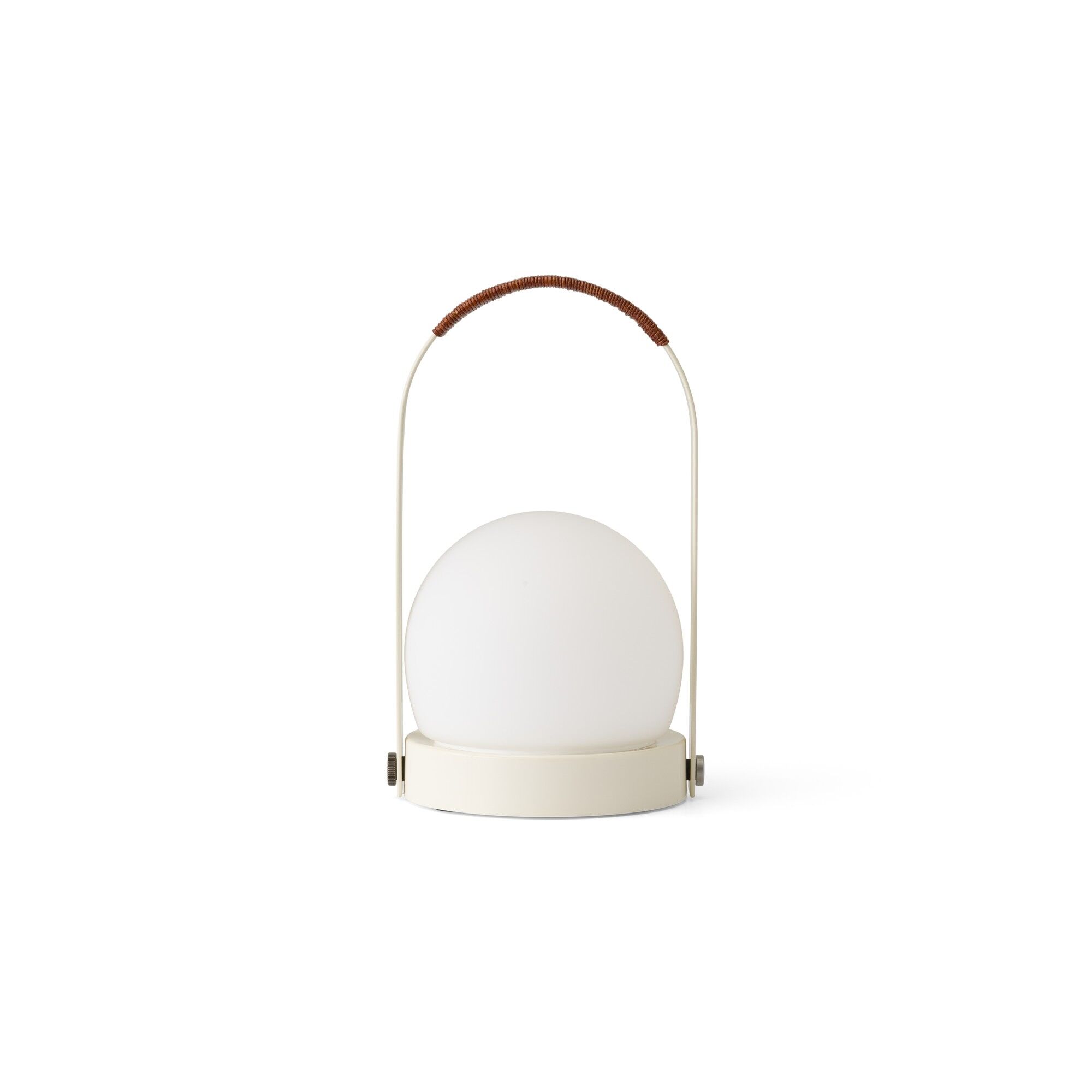Lampe Portable Carrie Acier/Ivoire/Cuir