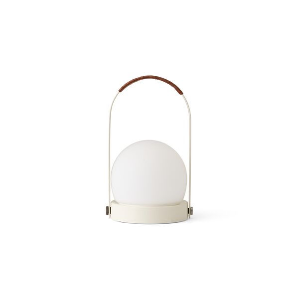 Carrie Draagbare Lamp, Staal/ivoor/leer