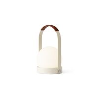 Carrie Tragbare Lampe Stahl/Elfenbein/Leder