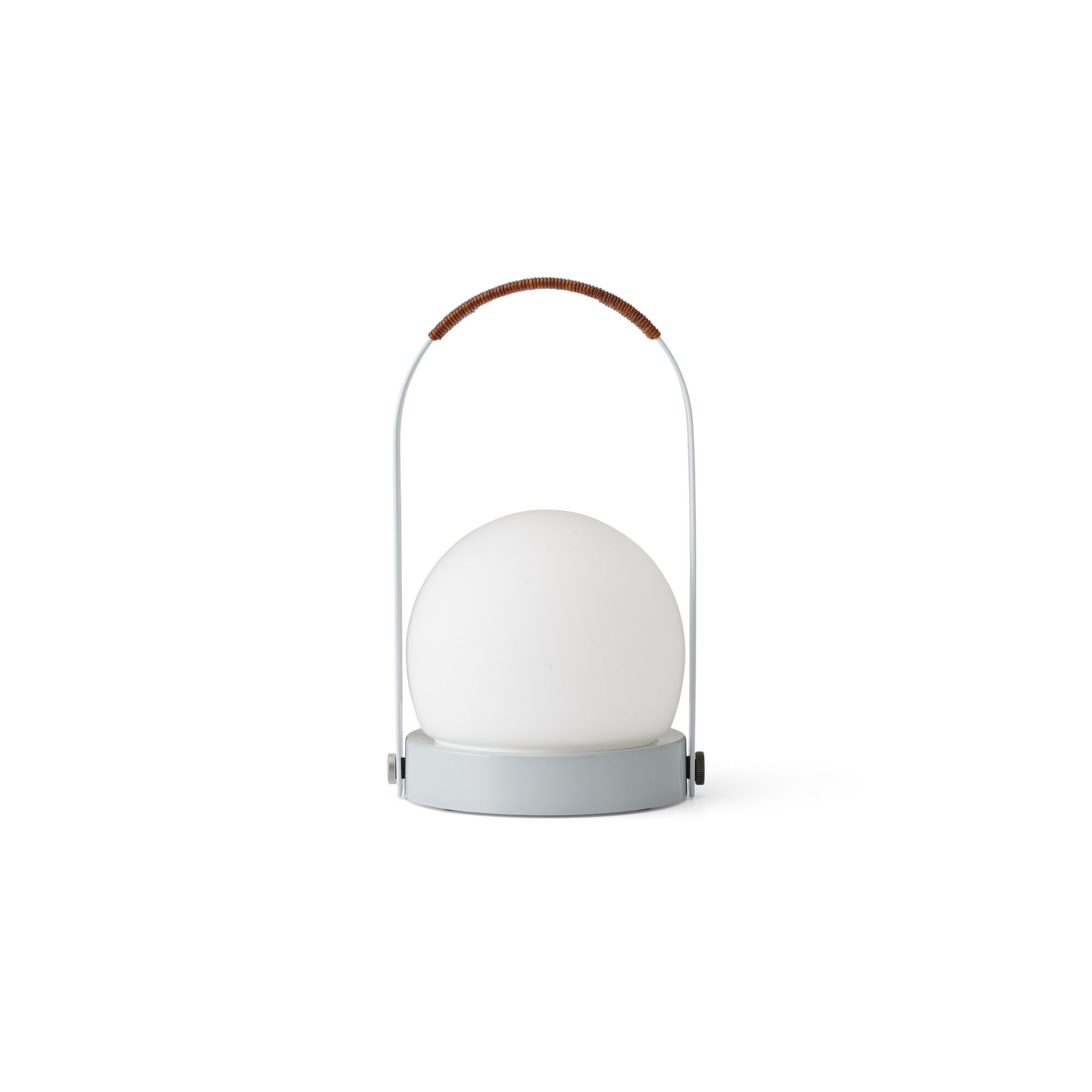 Lampe Portable Carrie Acier/Lin Bleu/Cuir