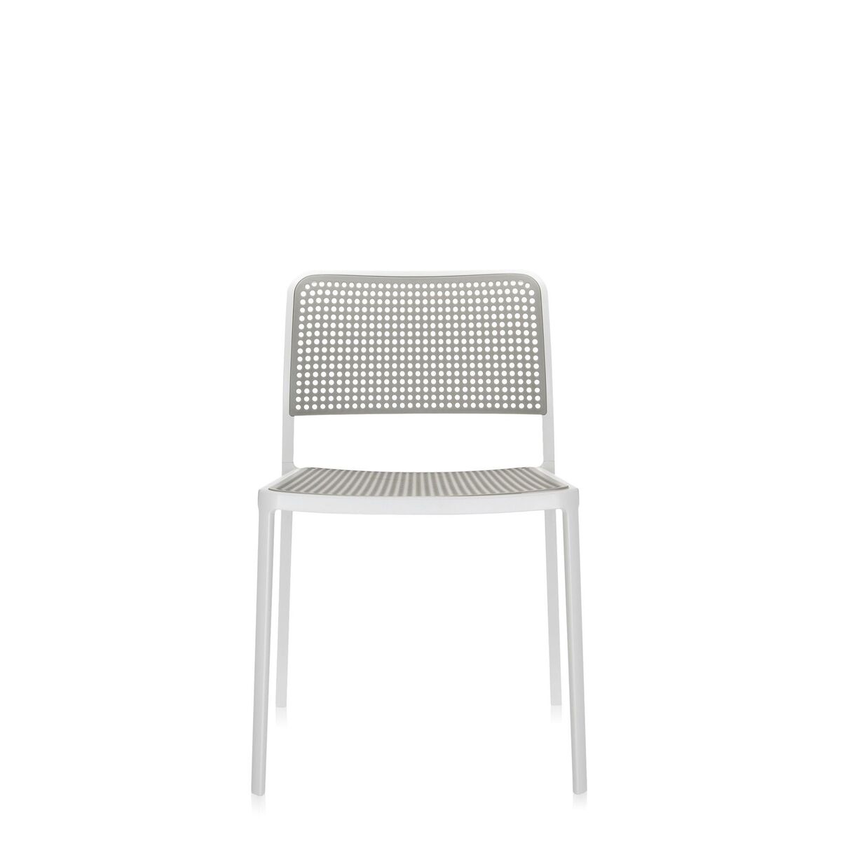 AUDREY Dining Chair White/ Light Gray