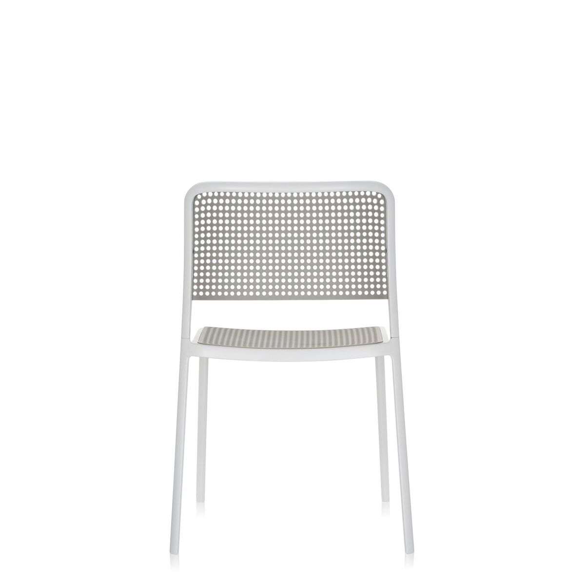 AUDREY Dining Chair White/ Light Gray