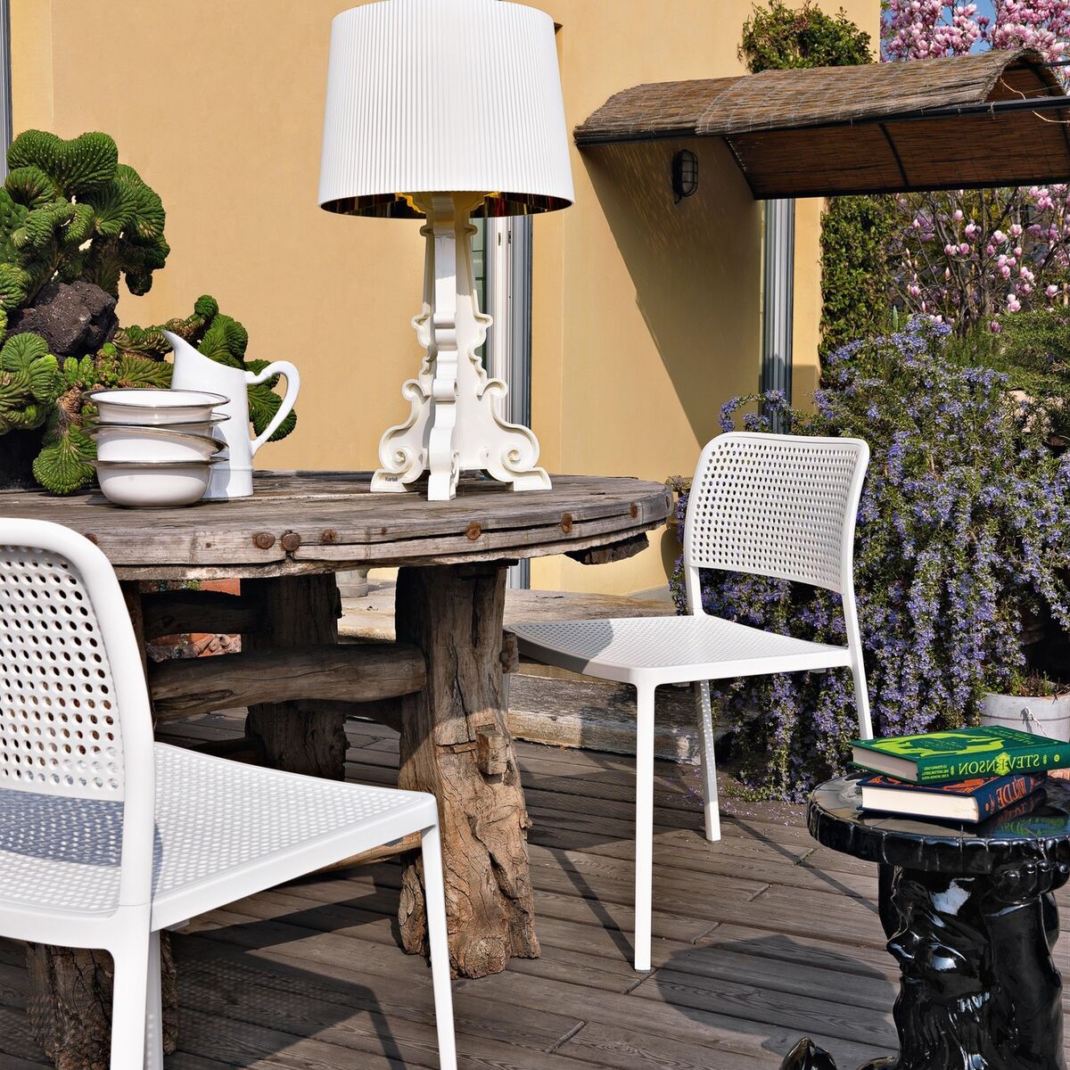 AUDREY Dining Chair White/ Light Gray