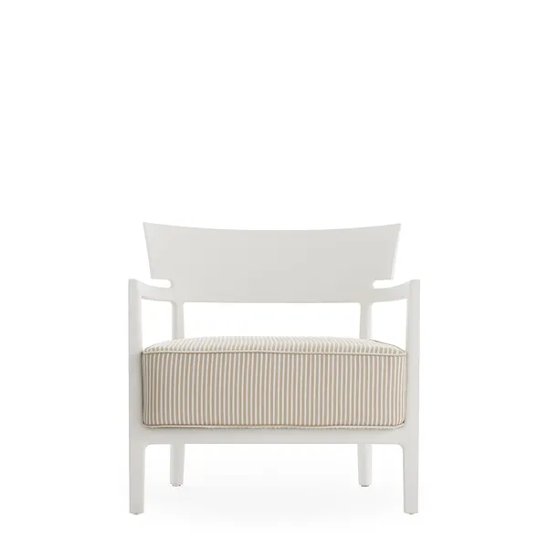 CARA MAT Outdoor-Sessel Weiß/ Beige