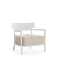 CARA MAT Outdoor-Sessel Weiß/ Beige