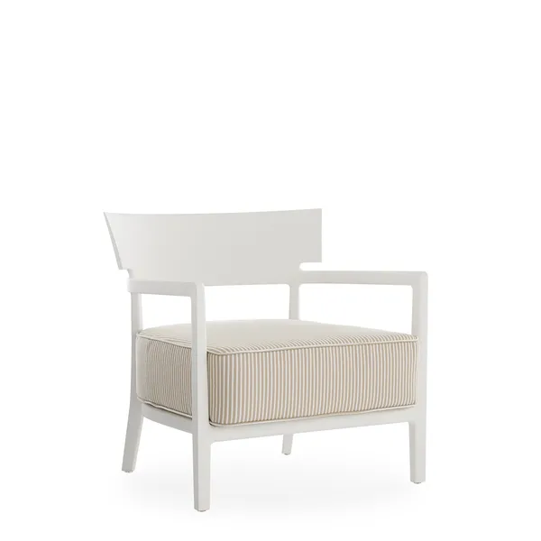 CARA MAT Outdoor-Sessel Weiß/ Beige