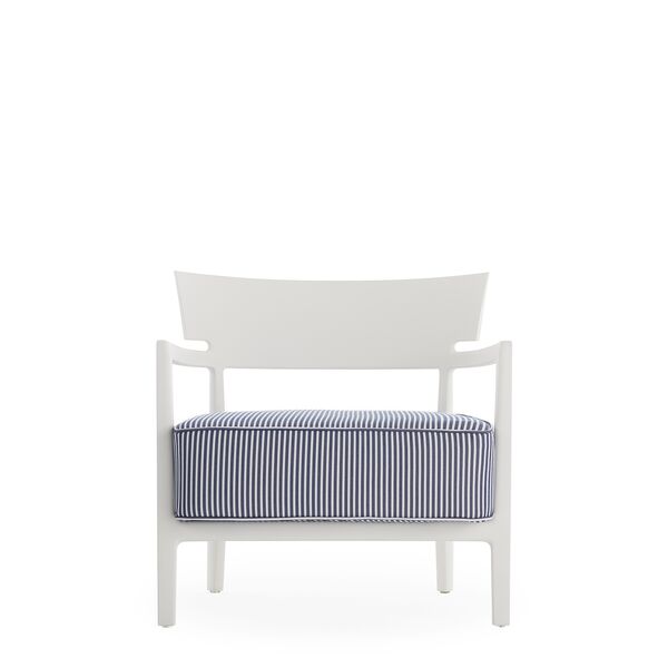 CARA MAT Outdoor-Sessel Weiß/ Blau