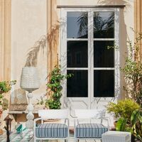 CARA MAT Outdoor Armchair White/ Blue