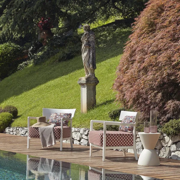 CARA MAT Outdoor Armchair White/ Green