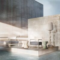 CARA MAT Outdoor Armchair White/ Burgundy