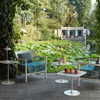 CARA MAT Outdoor Armchair White/ Burgundy