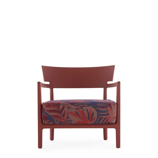 CARA MAT Liberty Chile Palm Outdoor Armchair Burgundy/Lacquer