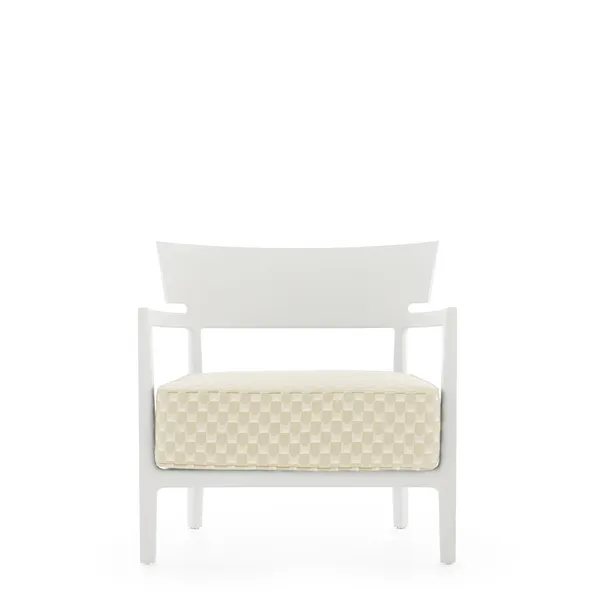 CARA MAT Liberty Obi Check Outdoor Armchair White/Milk