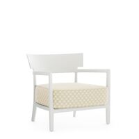 CARA MAT Liberty Obi Check Outdoor Armchair White/Milk