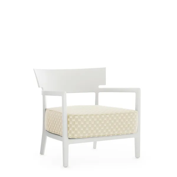 CARA MAT Liberty Obi Check Outdoor Armchair White/Milk