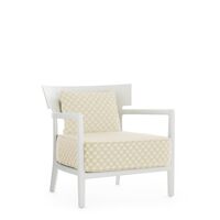 CARA MAT Liberty Obi Check Outdoor Armchair White/Milk