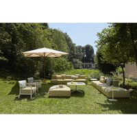 CARA MAT Liberty Obi Check Outdoor Armchair White/Milk