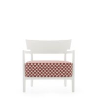 CARA MAT Liberty Obi Check Outdoor Armchair White/ Rust