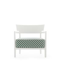 CARA MAT Liberty Obi Check Outdoor Armchair White/Sage