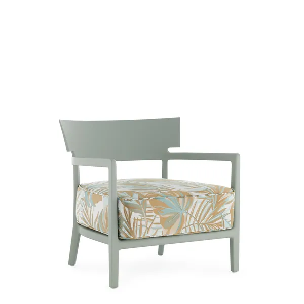 CARA MAT Liberty Obi Check Outdoor Armchair Green/Pewter