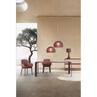 FOUR Fenix ​​Soft-Touch Dining Table 158x79 Burgundy