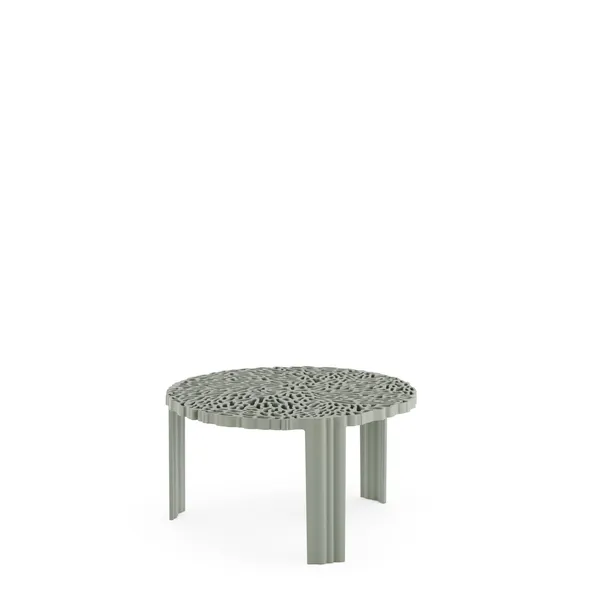 T-TABLE Side Table Small Green/Pewter