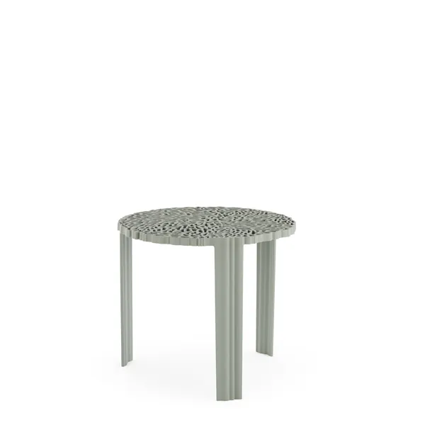 T-TABLE Side Table Large Green/Pewter