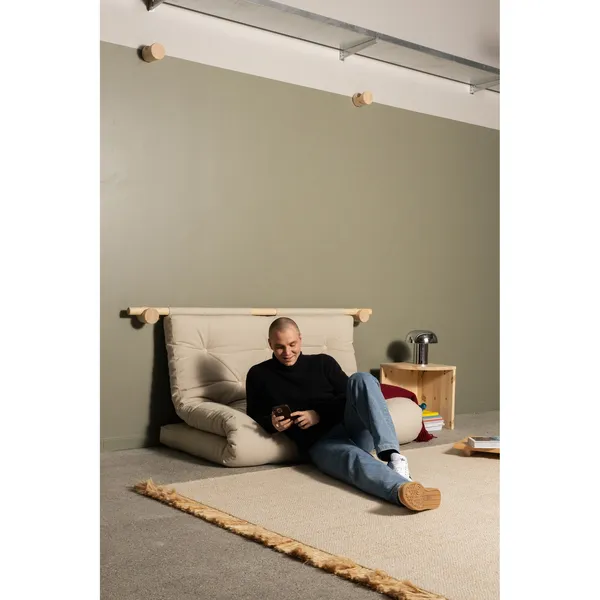 Hooked Mattress With Brackets 135x200 Raw/641 Warm Sand