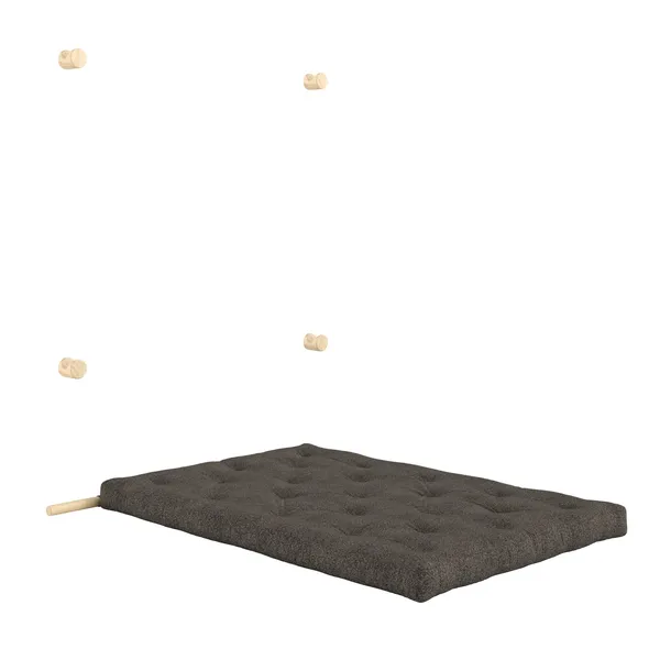 Hooked Mattress With Brackets 135x200 Raw/642 Mellow Brown