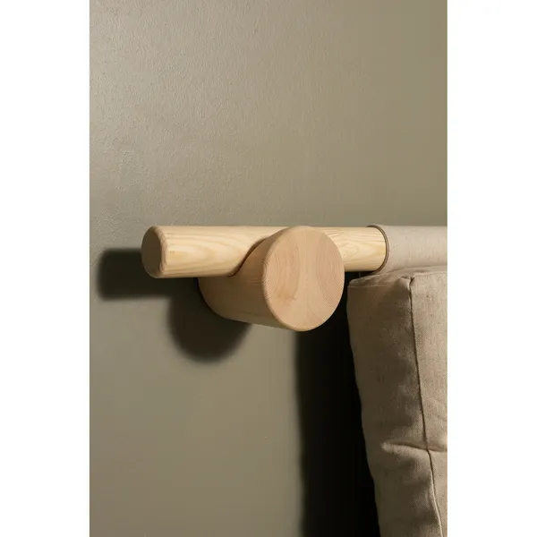 Hooked Mattress With Brackets 135x200 Raw/642 Mellow Brown