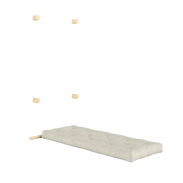 Hooked Mattress With Brackets 75x200 Raw/640 Soft Chalk