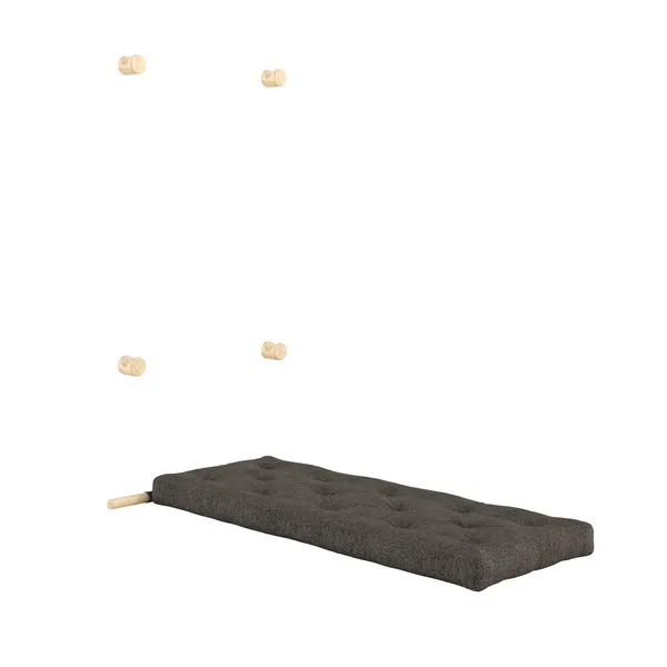 Hooked Mattress With Brackets 75x200 Raw/642 Mellow Brown