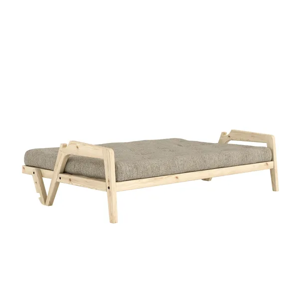 Grab sovesofa klarlakkert furu/641 varm Sand