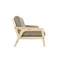 Grab sovesofa klarlakkert furu/641 varm Sand