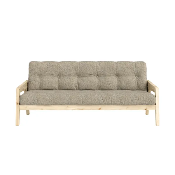 Grab sovesofa klarlakkert furu/641 varm Sand