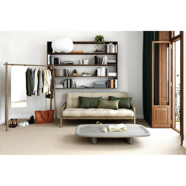 Grab sovesofa klarlakkert furu/641 varm Sand