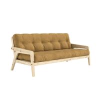Grab Sofa Bed Clear Lacquered Pine/643 Golden Ochre
