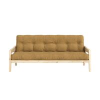 Grab Sofa Bed Clear Lacquered Pine/643 Golden Ochre