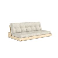 Base Sofa Bed Clear Lacquered Pine/640 Soft Chalk