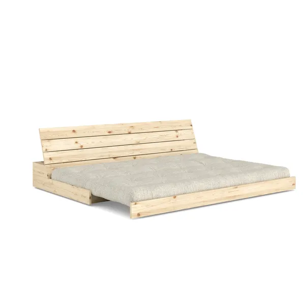 Base Sofa Bed Clear Lacquered Pine/640 Soft Chalk