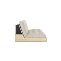 Base Sofa Bed Clear Lacquered Pine/640 Soft Chalk